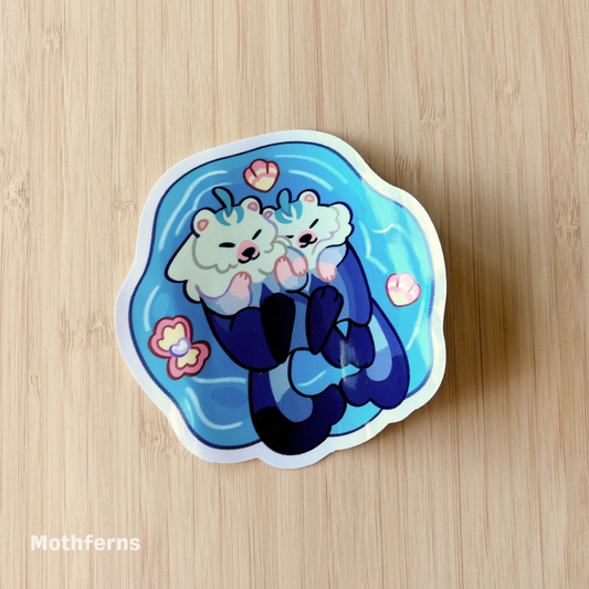 Transparent Leisurely Otter Sticker
